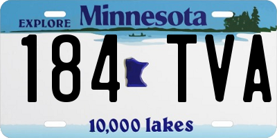 MN license plate 184TVA