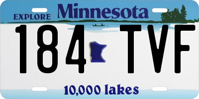 MN license plate 184TVF