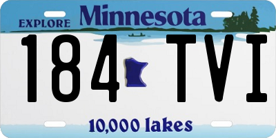 MN license plate 184TVI