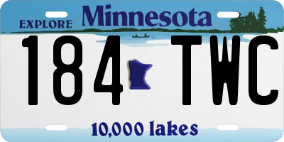 MN license plate 184TWC