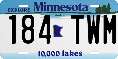 MN license plate 184TWM