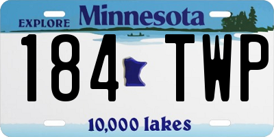 MN license plate 184TWP