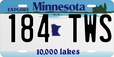 MN license plate 184TWS