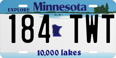 MN license plate 184TWT