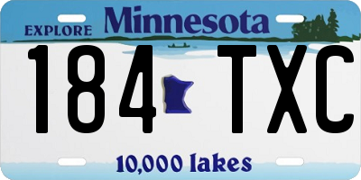 MN license plate 184TXC