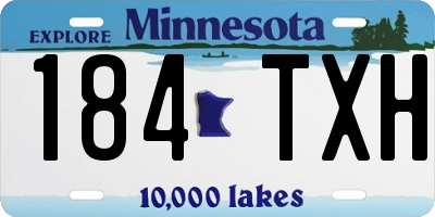 MN license plate 184TXH