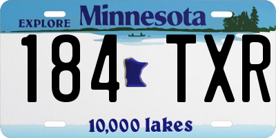 MN license plate 184TXR