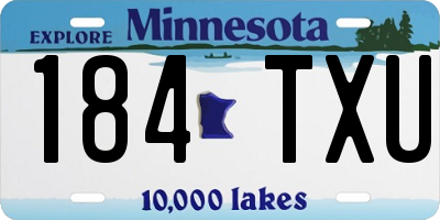 MN license plate 184TXU