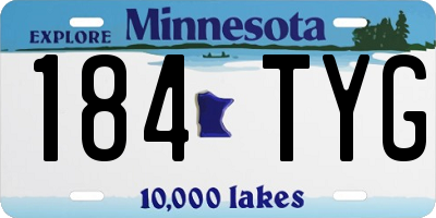MN license plate 184TYG