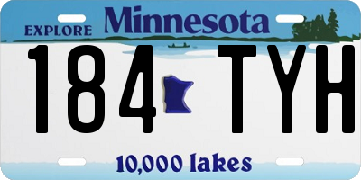 MN license plate 184TYH