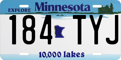 MN license plate 184TYJ