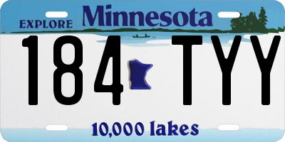 MN license plate 184TYY