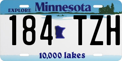 MN license plate 184TZH