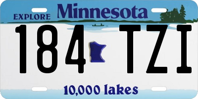 MN license plate 184TZI