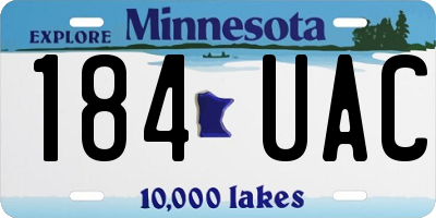 MN license plate 184UAC
