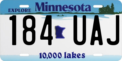 MN license plate 184UAJ