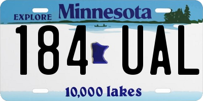MN license plate 184UAL