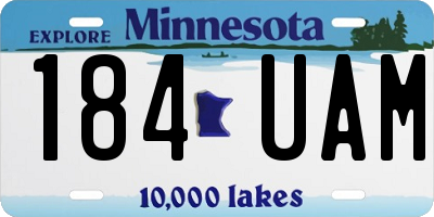 MN license plate 184UAM