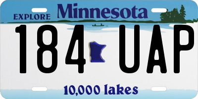 MN license plate 184UAP