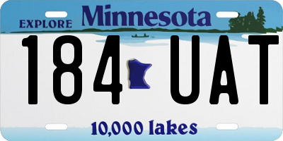 MN license plate 184UAT