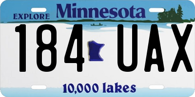 MN license plate 184UAX