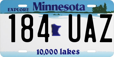 MN license plate 184UAZ