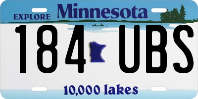 MN license plate 184UBS
