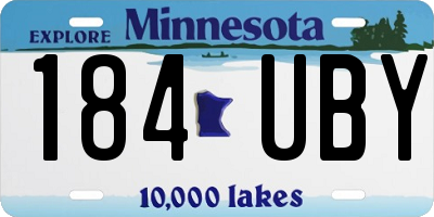 MN license plate 184UBY