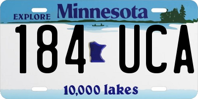 MN license plate 184UCA