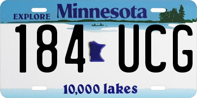 MN license plate 184UCG