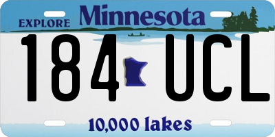 MN license plate 184UCL