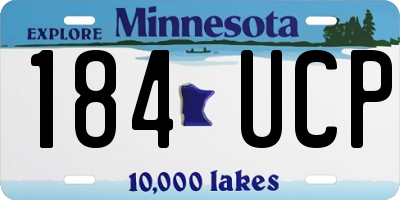 MN license plate 184UCP