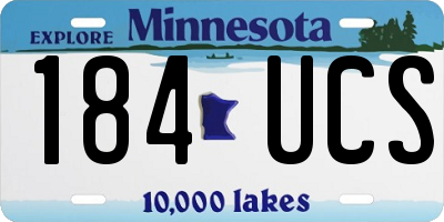 MN license plate 184UCS