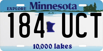 MN license plate 184UCT