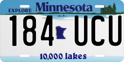 MN license plate 184UCU