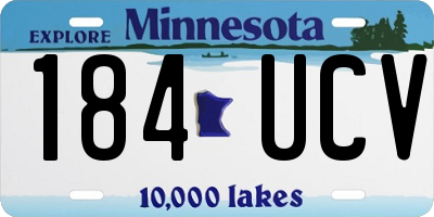 MN license plate 184UCV