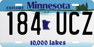 MN license plate 184UCZ