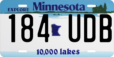 MN license plate 184UDB