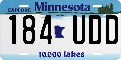 MN license plate 184UDD