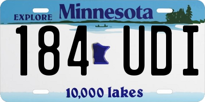 MN license plate 184UDI