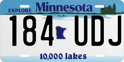 MN license plate 184UDJ