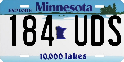 MN license plate 184UDS