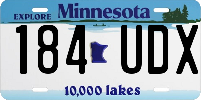 MN license plate 184UDX