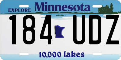 MN license plate 184UDZ