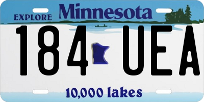 MN license plate 184UEA