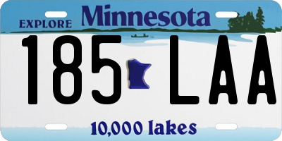 MN license plate 185LAA