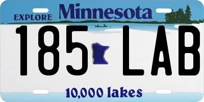 MN license plate 185LAB