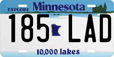 MN license plate 185LAD