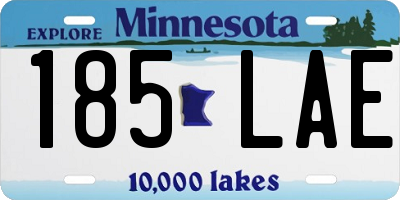 MN license plate 185LAE