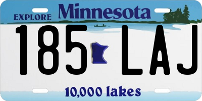 MN license plate 185LAJ